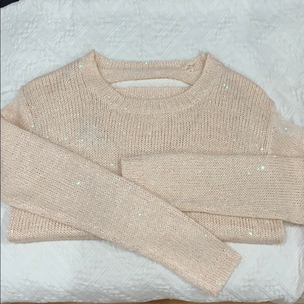 F21 open back sweater